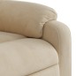vidaXL Sillón reclinable masaje eléctrico tela microfibra color crema vidaXL Sillón reclinable masaje eléctrico tela microfibra color crema
