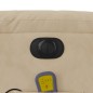 vidaXL Sillón reclinable masaje eléctrico tela microfibra color crema vidaXL Sillón reclinable masaje eléctrico tela microfibra color crema