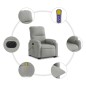 vidaXL Sillón masaje eléctrico reclinable elevable tela gris claro vidaXL Sillón masaje eléctrico reclinable elevable tela gris claro