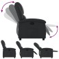 vidaXL Sillón reclinable de cuero auténtico negro vidaXL Sillón reclinable de cuero auténtico negro