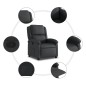 vidaXL Sillón reclinable de cuero auténtico negro vidaXL Sillón reclinable de cuero auténtico negro