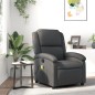 vidaXL Sillón reclinable de masaje cuero auténtico gris vidaXL Sillón reclinable de masaje cuero auténtico gris