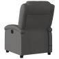vidaXL Sillón reclinable de masaje cuero auténtico gris vidaXL Sillón reclinable de masaje cuero auténtico gris