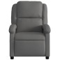 vidaXL Sillón reclinable de masaje cuero auténtico gris vidaXL Sillón reclinable de masaje cuero auténtico gris