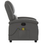 vidaXL Sillón reclinable de masaje cuero auténtico gris vidaXL Sillón reclinable de masaje cuero auténtico gris