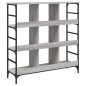 vidaXL Aparador de madera de ingeniería gris Sonoma 102x32x103,5 cm