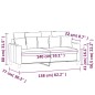 vidaXL Sofá de 2 plazas de terciopelo rojo tinto 140 cm vidaXL Sofá de 2 plazas de terciopelo rojo tinto 140 cm