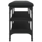 vidaXL Banco zapatero madera de ingeniería negro 82x32x47 cm vidaXL Banco zapatero madera de ingeniería negro 82x32x47 cm