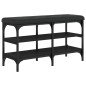 vidaXL Banco zapatero madera de ingeniería negro 82x32x47 cm vidaXL Banco zapatero madera de ingeniería negro 82x32x47 cm