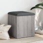 vidaXL Banco con almacenaje madera ingeniería gris Sonoma 42x42x45 cm vidaXL Banco con almacenaje madera ingeniería gris Sonoma 42x42x45 cm