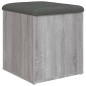 vidaXL Banco con almacenaje madera ingeniería gris Sonoma 42x42x45 cm vidaXL Banco con almacenaje madera ingeniería gris Sonoma 42x42x45 cm