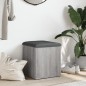 vidaXL Banco con almacenaje madera ingeniería gris Sonoma 42x42x45 cm vidaXL Banco con almacenaje madera ingeniería gris Sonoma 42x42x45 cm