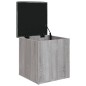 vidaXL Banco con almacenaje madera ingeniería gris Sonoma 42x42x45 cm vidaXL Banco con almacenaje madera ingeniería gris Sonoma 42x42x45 cm