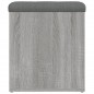 vidaXL Banco con almacenaje madera ingeniería gris Sonoma 42x42x45 cm vidaXL Banco con almacenaje madera ingeniería gris Sonoma 42x42x45 cm