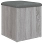 vidaXL Banco con almacenaje madera ingeniería gris Sonoma 42x42x45 cm vidaXL Banco con almacenaje madera ingeniería gris Sonoma 42x42x45 cm