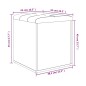 vidaXL Banco con almacenaje madera ingeniería gris Sonoma 42x42x45 cm vidaXL Banco con almacenaje madera ingeniería gris Sonoma 42x42x45 cm