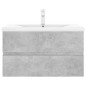 vidaXL Mueble con lavabo madera de ingeniería gris hormigón vidaXL Mueble con lavabo madera de ingeniería gris hormigón