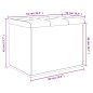 vidaXL Banco con almacenaje madera ingeniería roble ahumado 62x42x45cm vidaXL Banco con almacenaje madera ingeniería roble ahumado 62x42x45cm