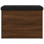 vidaXL Banco con almacenaje madera ingeniería roble marrón 62x42x45 cm