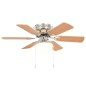 vidaXL Ventilador de techo adornado con lámpara 82 cm marrón claro vidaXL Ventilador de techo adornado con lámpara 82 cm marrón claro