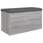 vidaXL Banco con almacenaje madera ingeniería gris Sonoma 82x42x45 cm vidaXL Banco con almacenaje madera ingeniería gris Sonoma 82x42x45 cm