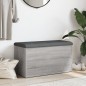 vidaXL Banco con almacenaje madera ingeniería gris Sonoma 82x42x45 cm vidaXL Banco con almacenaje madera ingeniería gris Sonoma 82x42x45 cm