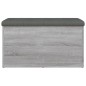 vidaXL Banco con almacenaje madera ingeniería gris Sonoma 82x42x45 cm vidaXL Banco con almacenaje madera ingeniería gris Sonoma 82x42x45 cm