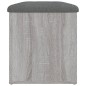 vidaXL Banco con almacenaje madera ingeniería gris Sonoma 82x42x45 cm vidaXL Banco con almacenaje madera ingeniería gris Sonoma 82x42x45 cm