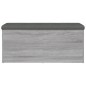 vidaXL Banco con almacenaje madera ingeniería gris Sonoma 102x42x45 cm