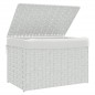 vidaXL Cesto ropa sucia con tapa ratán sintético blanco 55,5x35x34 cm vidaXL Cesto ropa sucia con tapa ratán sintético blanco 55,5x35x34 cm