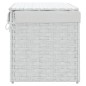 vidaXL Cesto ropa sucia con tapa ratán sintético blanco 55,5x35x34 cm vidaXL Cesto ropa sucia con tapa ratán sintético blanco 55,5x35x34 cm