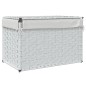 vidaXL Cesto ropa sucia con tapa ratán sintético blanco 55,5x35x34 cm vidaXL Cesto ropa sucia con tapa ratán sintético blanco 55,5x35x34 cm