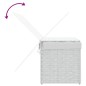 vidaXL Cesto ropa sucia con tapa ratán sintético blanco 55,5x35x34 cm vidaXL Cesto ropa sucia con tapa ratán sintético blanco 55,5x35x34 cm