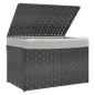 vidaXL Cesto de ropa sucia con tapa ratán sintético gris 55,5x35x34 cm vidaXL Cesto de ropa sucia con tapa ratán sintético gris 55,5x35x34 cm