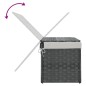 vidaXL Cesto de ropa sucia con tapa ratán sintético gris 55,5x35x34 cm vidaXL Cesto de ropa sucia con tapa ratán sintético gris 55,5x35x34 cm