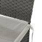 vidaXL Cesto de ropa sucia con tapa ratán sintético gris 55,5x35x34 cm vidaXL Cesto de ropa sucia con tapa ratán sintético gris 55,5x35x34 cm