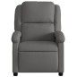 vidaXL Sillón reclinable eléctrico de cuero auténtico gris vidaXL Sillón reclinable eléctrico de cuero auténtico gris