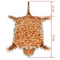 vidaXL Alfombra afelpada de leopardo 139 cm marrón vidaXL Alfombra afelpada de leopardo 139 cm marrón
