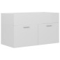 vidaXL Armario para lavabo contrachapada blanco brillo 80x38,5x46 cm vidaXL Armario para lavabo contrachapada blanco brillo 80x38,5x46 cm