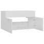 vidaXL Armario para lavabo contrachapada blanco brillo 80x38,5x46 cm vidaXL Armario para lavabo contrachapada blanco brillo 80x38,5x46 cm
