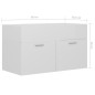 vidaXL Armario para lavabo contrachapada blanco brillo 80x38,5x46 cm vidaXL Armario para lavabo contrachapada blanco brillo 80x38,5x46 cm