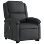 vidaXL Sillón de masaje elevable eléctrico cuero auténtico negro vidaXL Sillón de masaje elevable eléctrico cuero auténtico negro