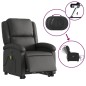vidaXL Sillón de masaje elevable eléctrico cuero auténtico negro vidaXL Sillón de masaje elevable eléctrico cuero auténtico negro