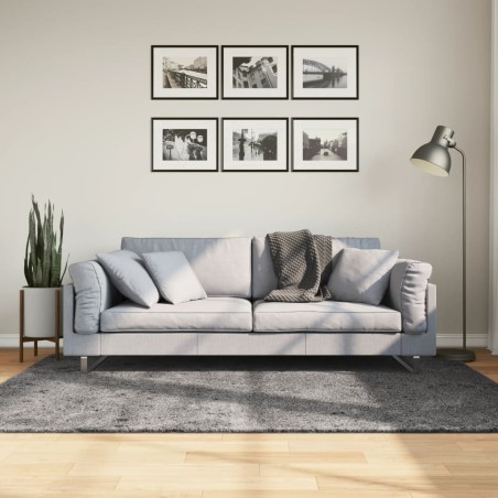 vidaXL Alfombra de pelo corto suave lavable HUARTE antracita 140x200cm
