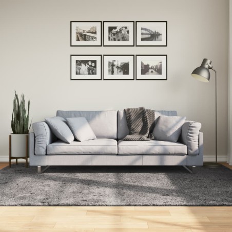 vidaXL Alfombra de pelo corto suave lavable HUARTE antracita 160x230cm