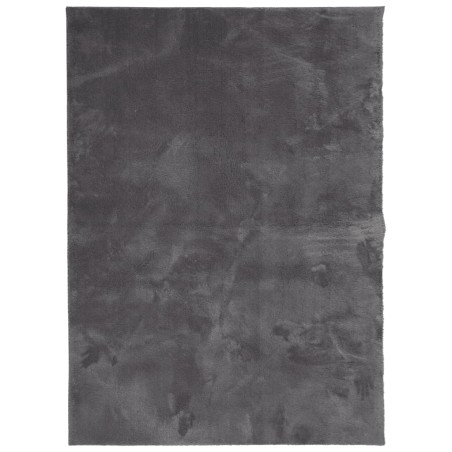 vidaXL Alfombra de pelo corto suave lavable HUARTE antracita 160x230cm