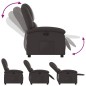 vidaXL Sillón reclinable eléctrico de cuero auténtico marrón oscuro vidaXL Sillón reclinable eléctrico de cuero auténtico marrón oscuro