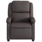 vidaXL Sillón reclinable eléctrico de cuero auténtico marrón oscuro vidaXL Sillón reclinable eléctrico de cuero auténtico marrón oscuro