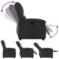 vidaXL Sillón reclinable elevable cuero auténtico negro vidaXL Sillón reclinable elevable cuero auténtico negro
