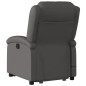 vidaXL Sillón reclinable de masaje elevable cuero auténtico gris vidaXL Sillón reclinable de masaje elevable cuero auténtico gris